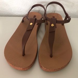 Ipanema plush weave T-strap sandals